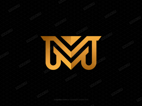 Luxus-Buchstabe M-Logo. 