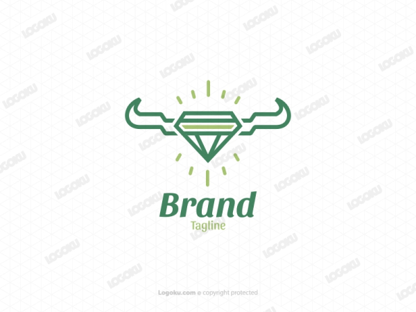 Logo De Taureau De Diamant