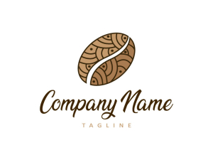 Logo De Conception De Grains De Café