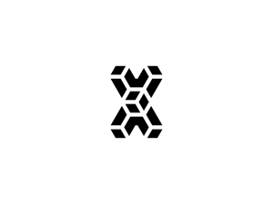 شعار حرف X مكعب