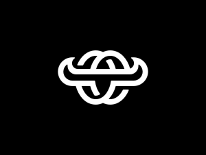 Symbole De L'anneau Logo De Corne De Taureau