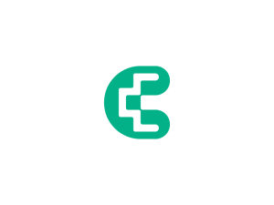 Ikonisches digitales Logo mit Buchstabe C