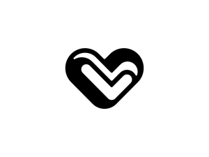 Lettre Lv Vl Logo D'amour Initial