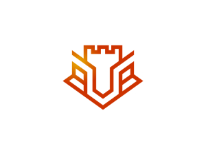 Fox Castle Letter V Logo