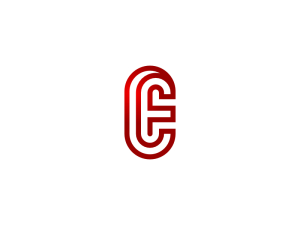 Fc-Buchstabe Cf-Anfangs-E-Monogramm-Logo