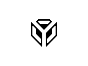 Yv-Buchstabe Vy-Initial-Diamant-Logo