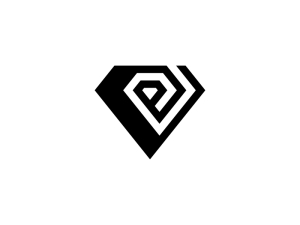 Logo D'icône De Diamant De Lettre E