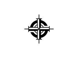 Logotipo De Arma De Daga Con Letra S