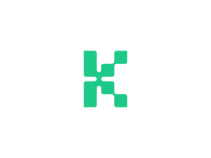 Einfaches digitales Logo mit Buchstabe K