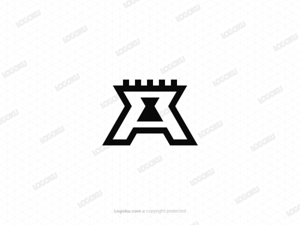 Strong Letter A Fortress Logo