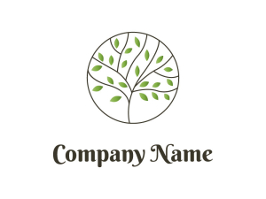 Logotipo Del árbol Verde