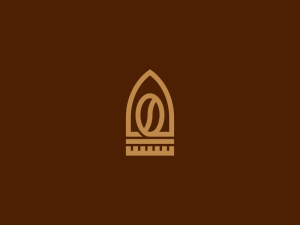 Logo De Grain De Café De Balle