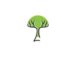 Stylized Green Tree Logo