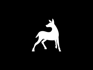 Logotipo De Venado Ciervo Blanco