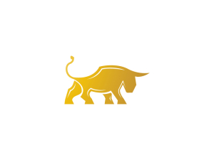 Bold Golden Bull Logo