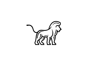 Logo Stylisé Du Lion Noir