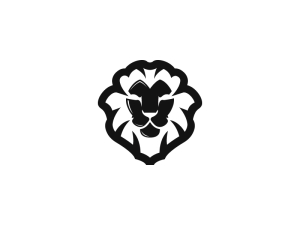 Großer Kopf Des Schwarzen Löwen-logos