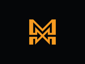 Buchstabe M-pfeil-logo