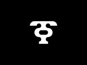 شعار حرف T للكلب