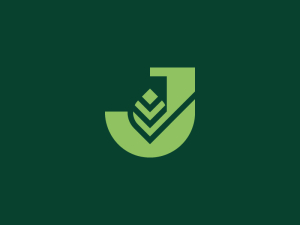 Letter J Leaf Logo