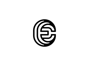 Ce-buchstabe Ec-anfangsmonogramm-logo