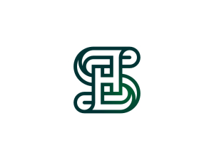 Logotipo De Identidad De Letra Hs Inicial Sh
