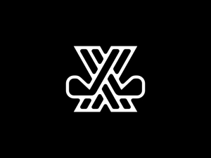 Logotipo De Deporte De Golf Con Letra X