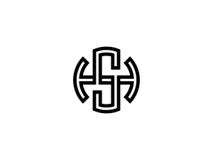 Buchstabe Initiale Hs Oder Sh-monogramm