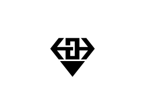 Lettre Ho Ou Oh Monogramme Diamant Logo