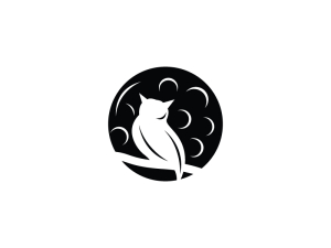 Logotipo Del Búho Lunar