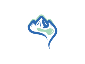 Logo De La Grande Montagne Bleue