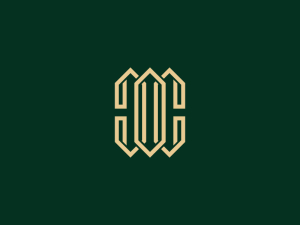Elegantes Coc-buchstaben-monogramm-logo