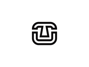 Geometrisches Ut-tu-buchstaben-logo