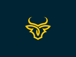 Mächtiges Stierkopf-logo