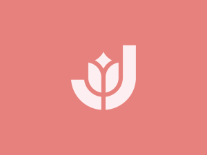 Letter J Flower Logo