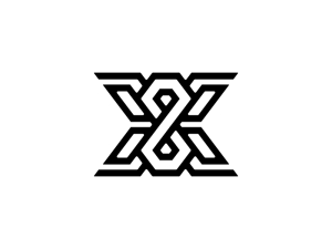 X Letter Diamond Infinity Logo