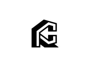 Rc Letra Cr Logotipo De Flecha Inicial