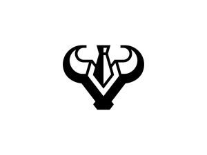 Logo De Symbole De Cravate D'animal De Taureau