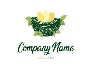 Green Bird Nest Logo