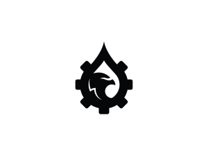 Oil Drop Eagle Logo