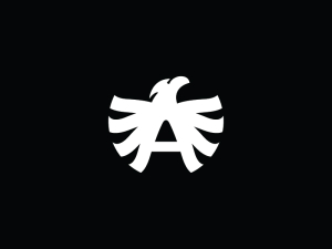 Logotipo De Águila De Letra Blanca