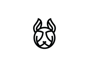 Logotipo De Cabeza De Perro Negro