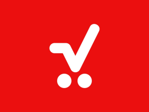 Letter V Check Trolley Logo