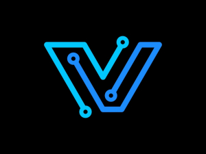 Letter V Tech Logo