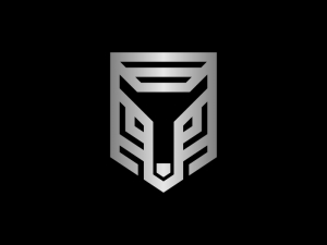 Wolf Shield Geometric Logo