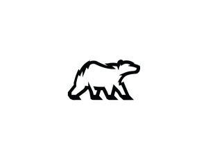 Un Logo D’ours Noir