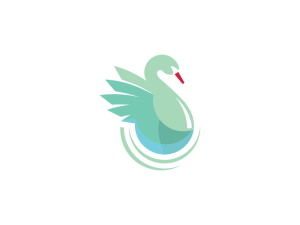 Hermoso Logotipo De Cisne