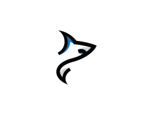 Buntes Logo Des Weißen Hais