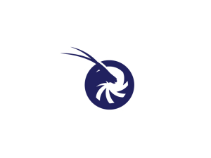 Logotipo De Oryx Árabe Azul