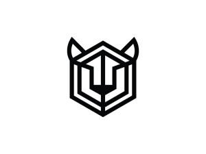 Kopf Des Bengalischen Schwarzen Tiger-logos